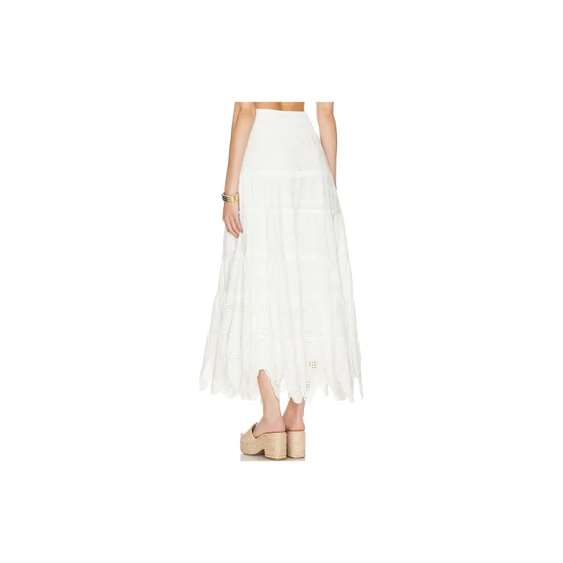 FREE PEOPLE Casual Long Skirts Women's White-1