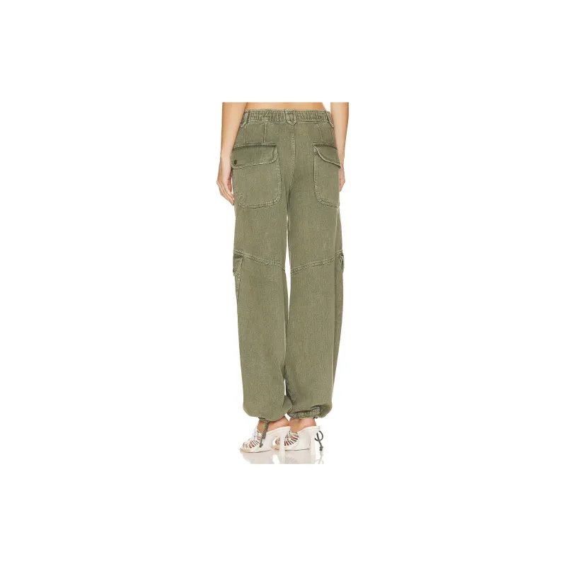 FREE PEOPLE Cargo Pants Women's Army Green-1