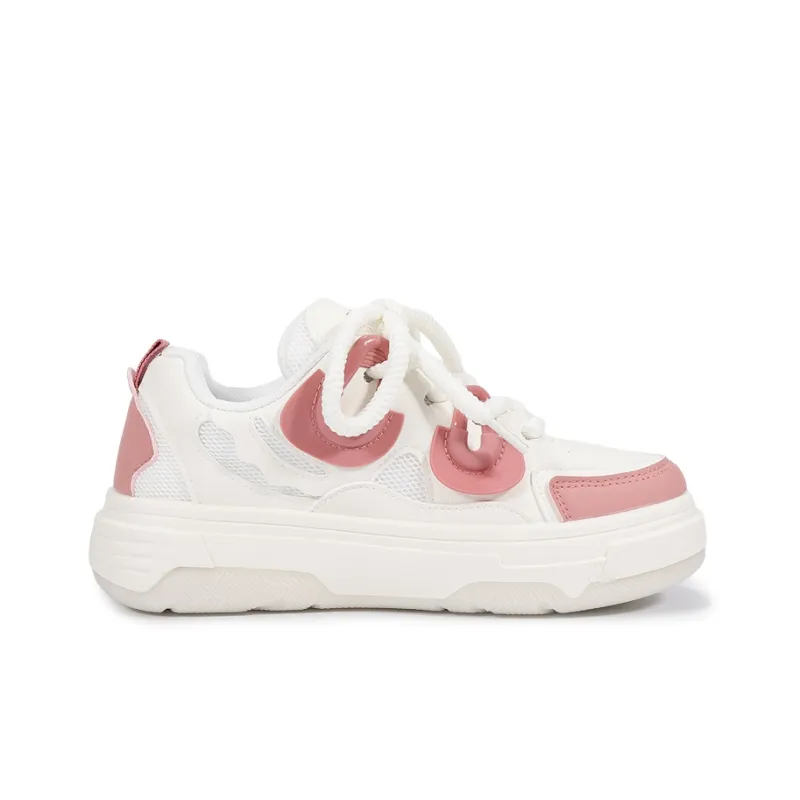 Miss Zhang Cushioning Anti Slip And Wear Resistant Height Increasing Low Top Casual Shoes Women's Fuchsia-1