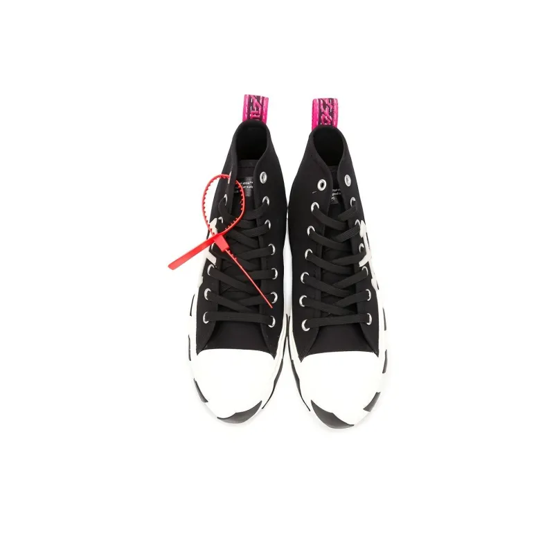 OFF WHITE Arrow Canvas Mid Top Black-3