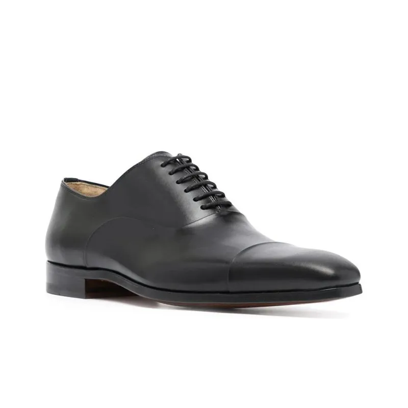 Magnanni Negro Leather Oxford Shoes-2
