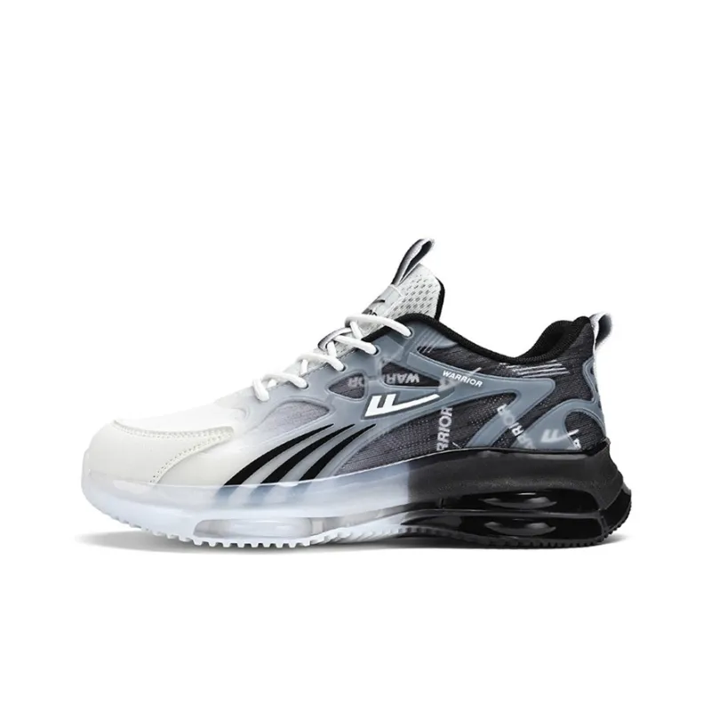 WARRIOR Chunky Sneakers Men Mid Top Black White/White Blue/White Blue Orange-0