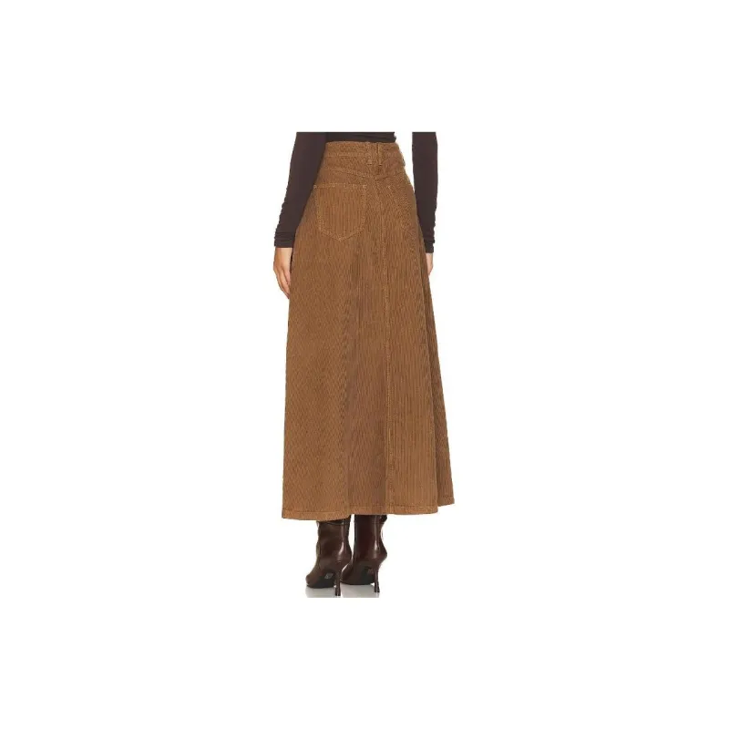 FREE PEOPLE Casual Long Skirts Women's Brown-1