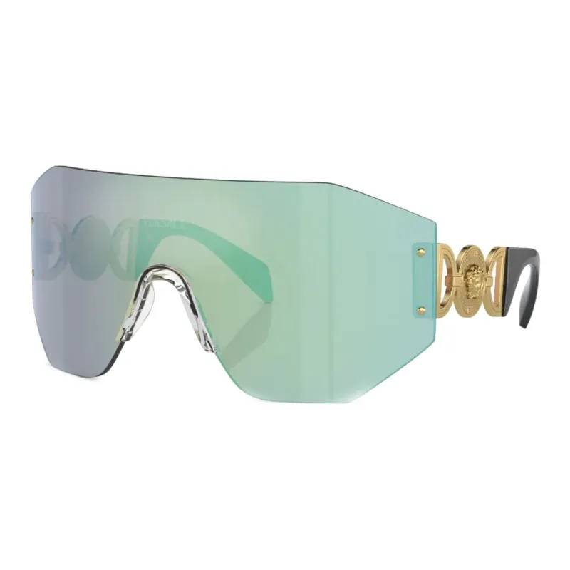 VERSACE Shield Sunglasses BlueMirror BluePink-0