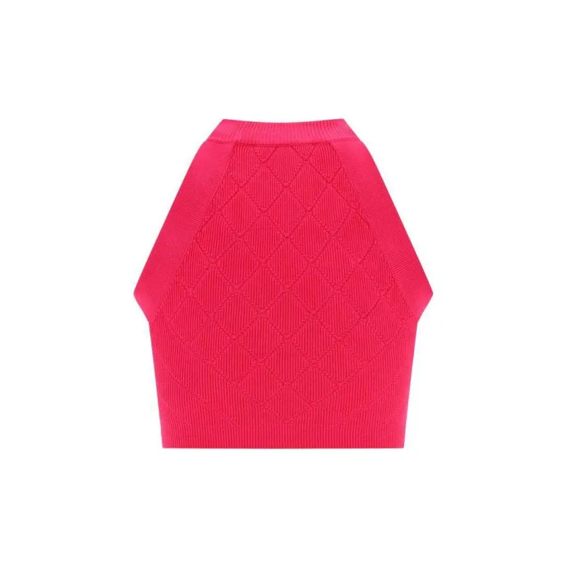 BALMAIN Lion Head buttons Cropped Tank Top-1