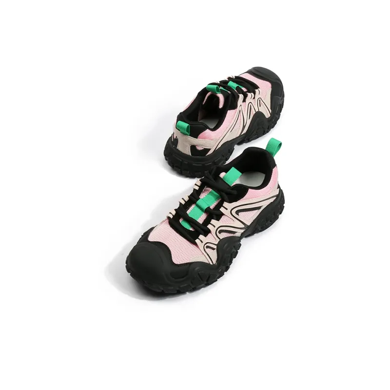 CENTRAL&KITTY Wear-Resistant Height Increasing Low-Top Ugly Cute Hiking Shoes Women's-7