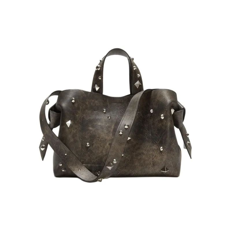 Acne Studios Musubi Calfskin Tote Bag Shopping Bag Shoulder Bag Crossbody Bag Handbag Medium Size Women's Dark Brown-1
