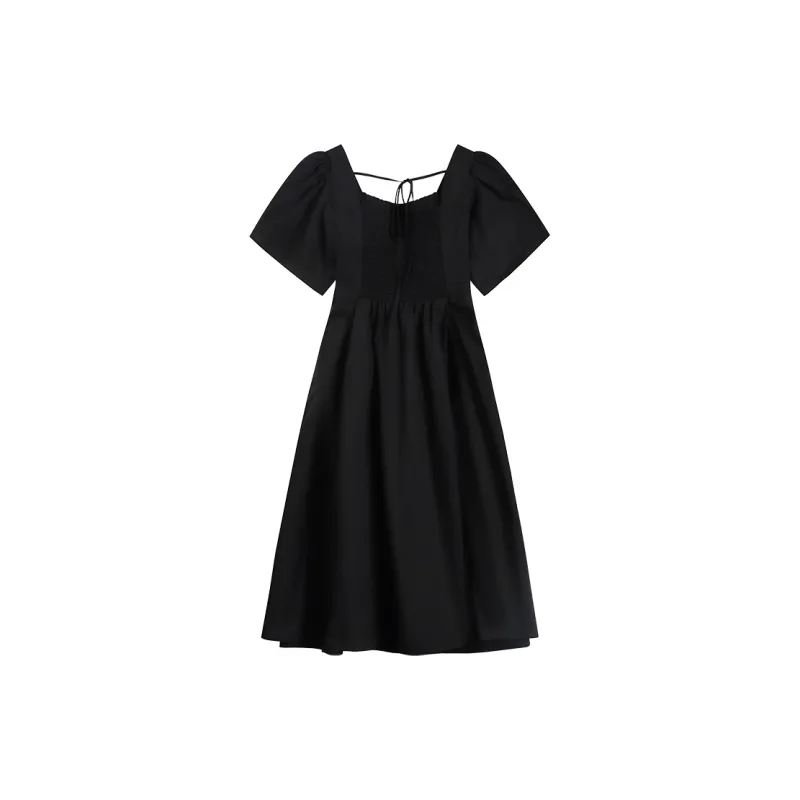 THE SEA LIFE Short Sleeved Dress Women's Black Mage-1