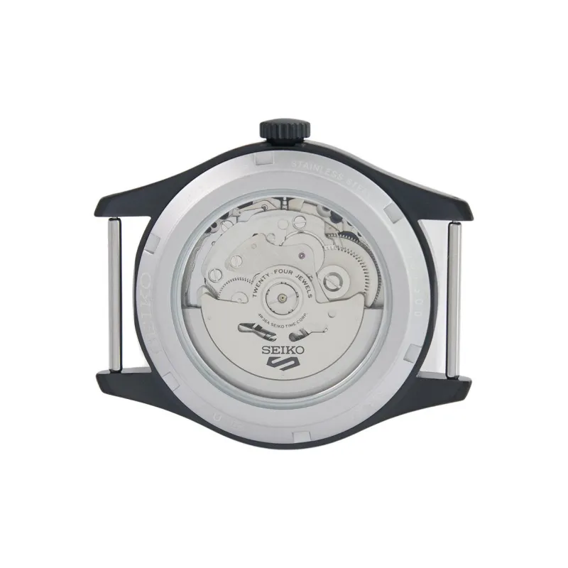 SEIKO Automatic Mechanical Movement Nylon Strap Watch 40mm Men's Watches Black Dial SRPJ11K1-2