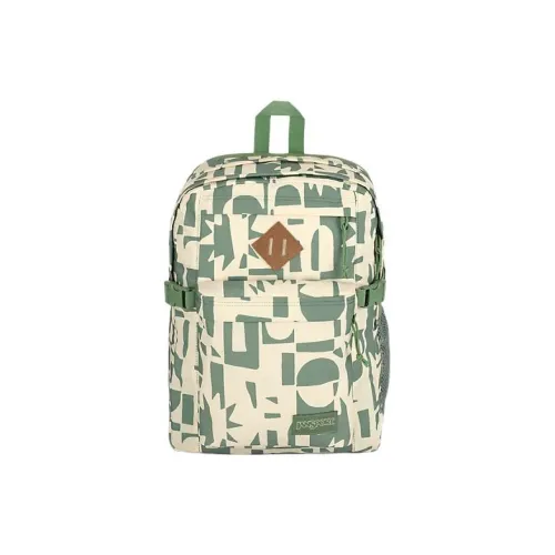 JanSport Polyester Laptop Backpack Regular Unisex Cut-Out Green