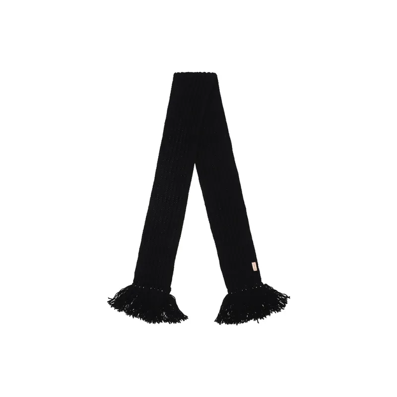 GUCCI Wool Knit Scarves Unisex Black-1
