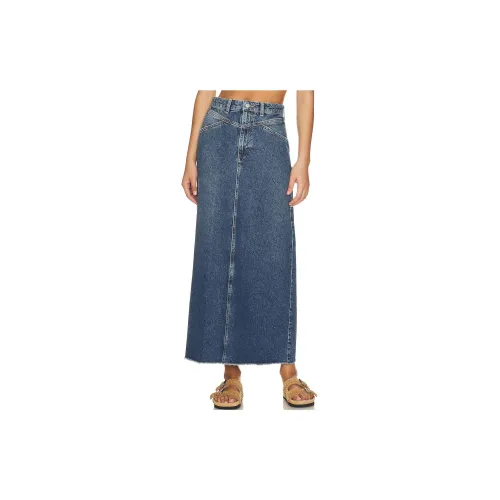 FREE PEOPLE Casual Long Skirts Women's Indigo