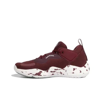Adidas Donovan Mitchell Cushioning Wear Resistant Mid Top Basketball Shoes Unisex Red