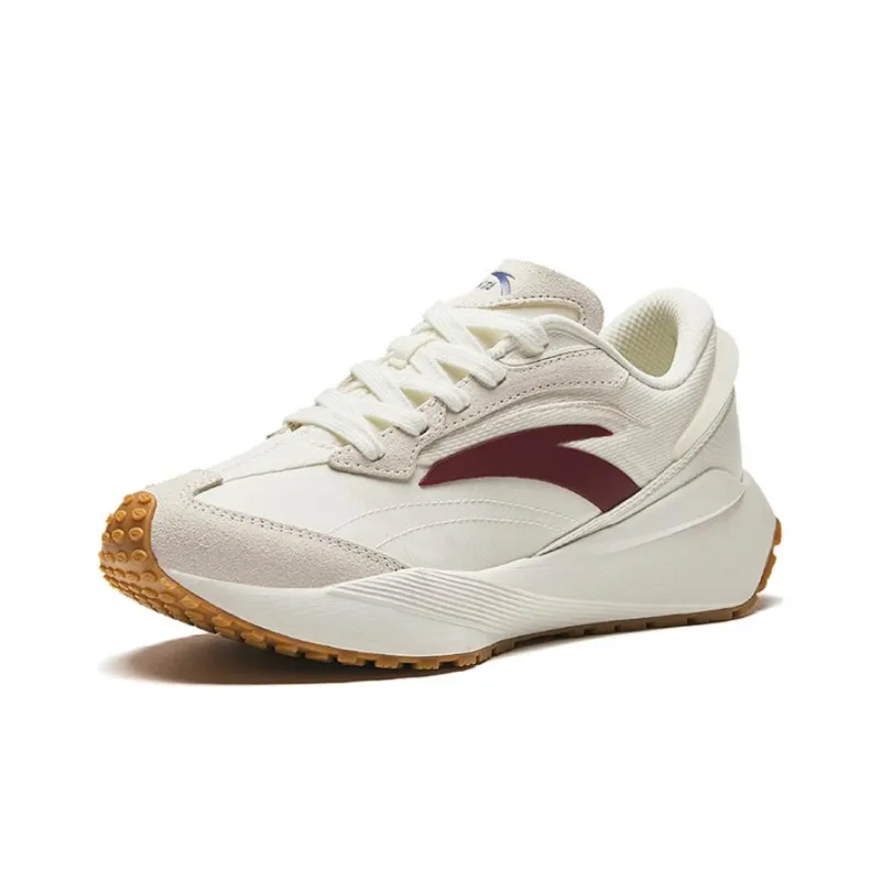 Anta Rock Candy Slip Resistant Breathable Low Top Casual Shoes Women's Beige-1