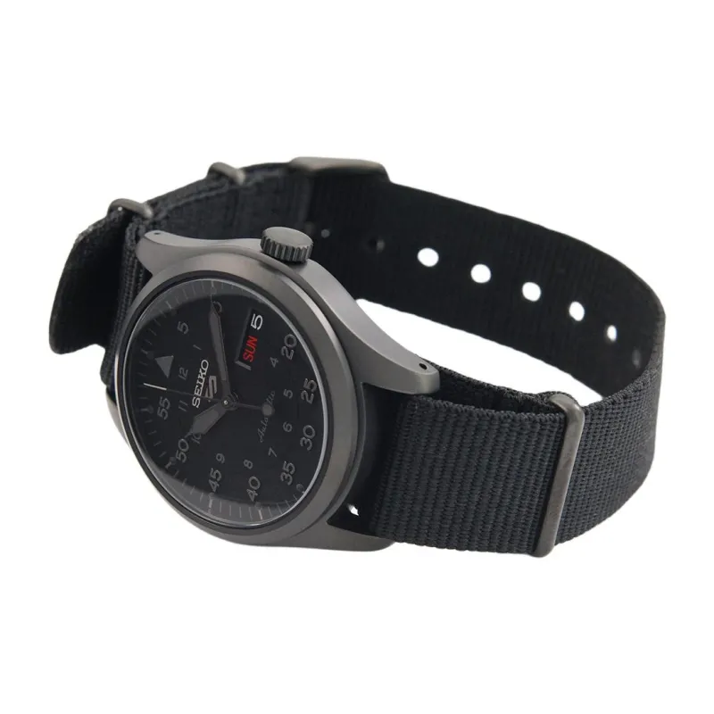 SEIKO Automatic Mechanical Movement Nylon Strap Watch 40mm Men's Watches Black Dial SRPJ11K1-1