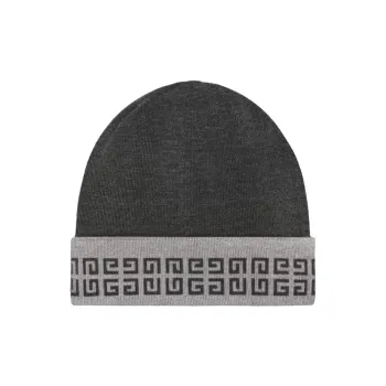 Givenchy Logo Intarsia Knit Turn-Up Beanie