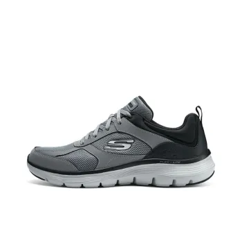 Skechers Shock Absorbers With Slip Resistant Features Low Top Running Shoes Men's Black Gray