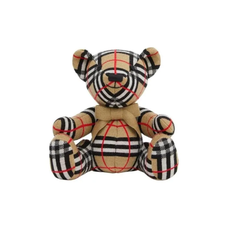 Burberry Plaid Teddy Bear Dolls Plush Doll-0