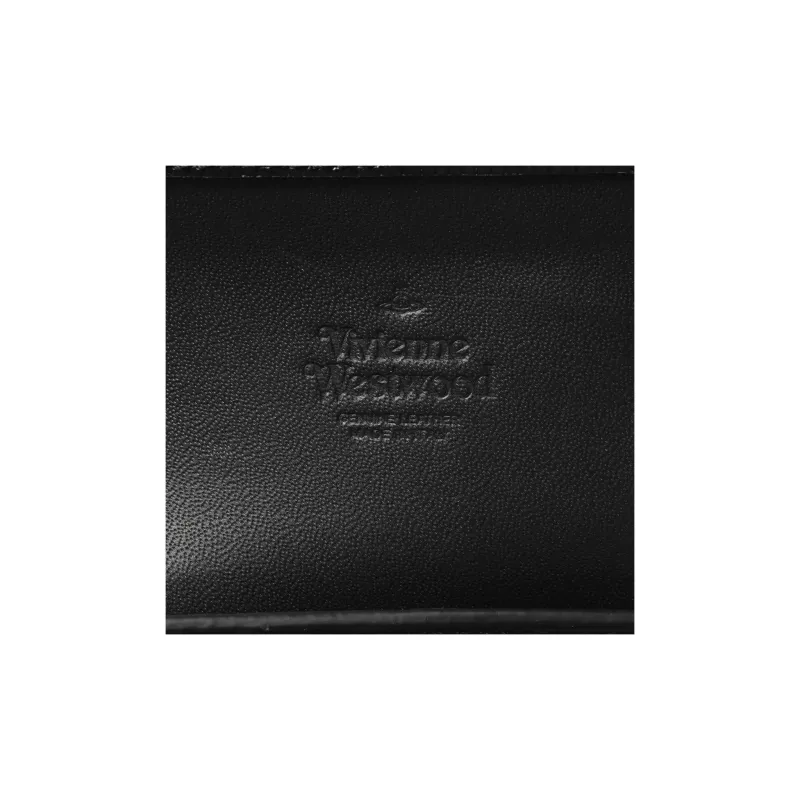 Vivienne Westwood Cow Leather One Shoulder Crossbody Cell Phone Pouch Women's Black-4