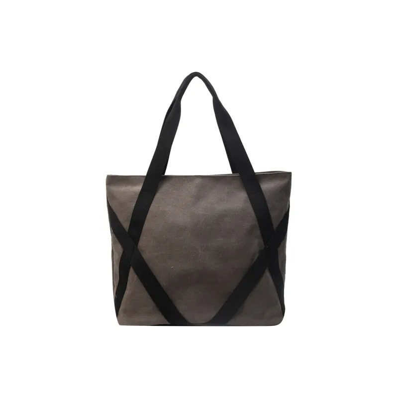 Banyanu Canvas Canvas Bag Handbag Shoulder Bag Regular Unisex White/Black/Khaki/Gray-8
