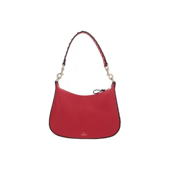 Valentino GARAVANI Grain Leather Hobo Bag, Handbag, Shoulder Bag Women's Red