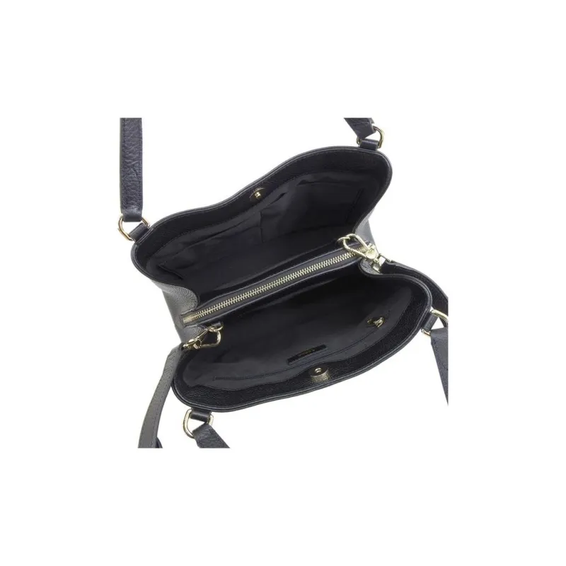 Furla Dafne Leather HOBO Bag Shoulder Handbag Small Size Women's Black-4