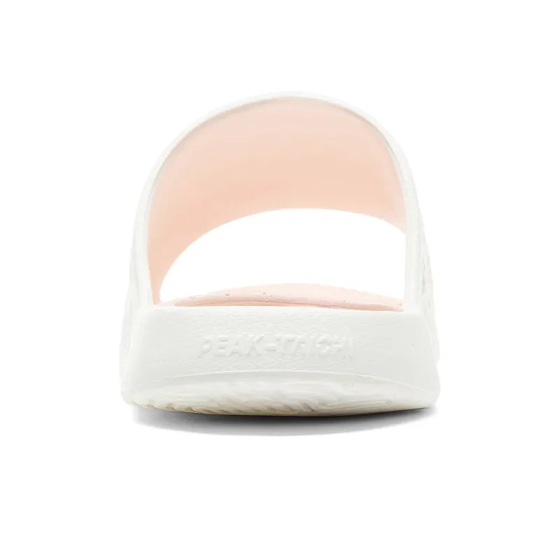 PEAK Guochuang Series Slide Slippers Men's Canvas White Pink-4