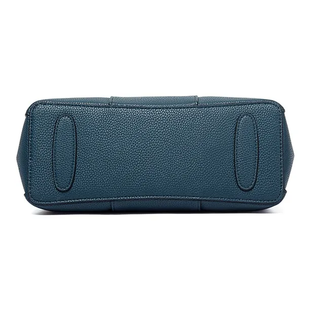 TUCANO Cow Leather One Shoulder Handbag Tubas Women's Peacock Blue/Ecru-4