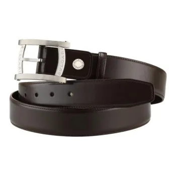 BVLGARI Pin Buckle Design Leather Belts Men's Multicolor