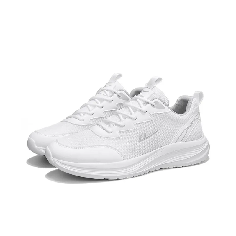 Warrior Breathable Lightweight And Wear-Resistant Low-Top Running Shoes Men's White-2