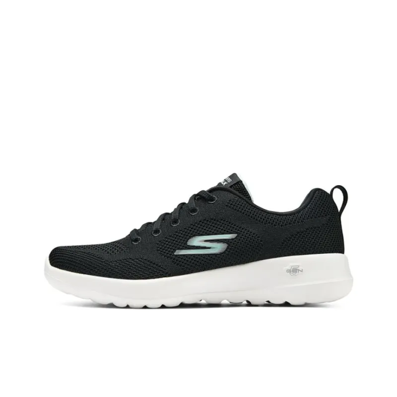 Skechers Cushioning And Breathable Low Top Running Shoes Women's Black Green-0