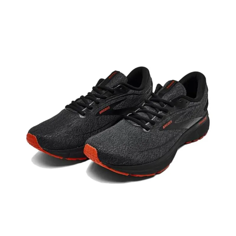 Brooks Trace 2 Road Runnig Cushioning Wear-Resistant Low-Top Running Shoes Men's Black Red-1