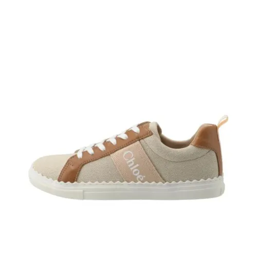 Chloé Skateboard Shoes Women's Low-Top Beige Brown