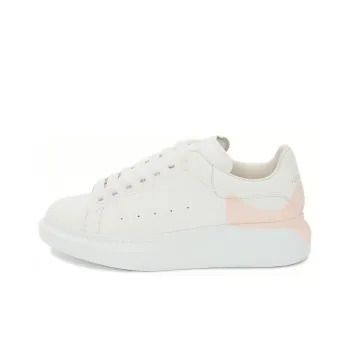 Alexander McQueen Oversized Drop Heel Counter Print White Rose Women's