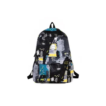 Alcohol Dragon Nylon Backpack Regular Men's Black/Light Blue/Green/Gray Blue