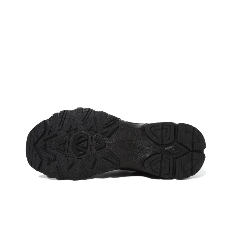 FILA Cushioning Breathable Low Top Running Shoes Unisex Black-4