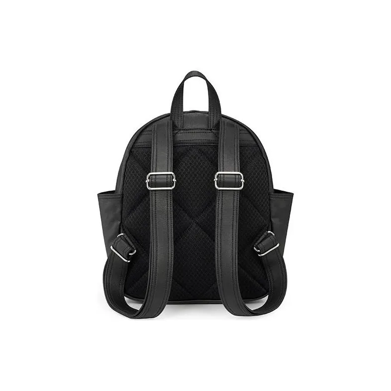 PORTER PU With Leather And Canvas Backpack Unisex Black-2