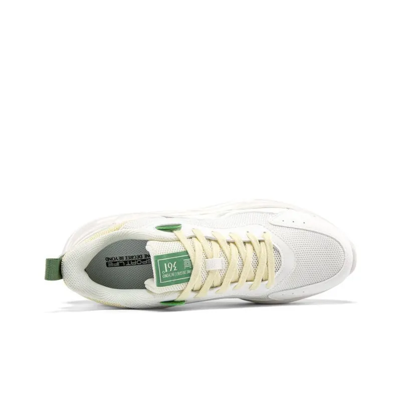 361° Anti Slip Wear Resistant Low Top Casual Shoes Men's White Green-1