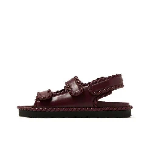 Bottega Veneta Beach Sandals Women's Burgundy
