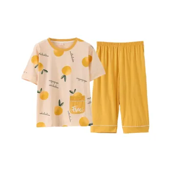 Mulong Family Pajama Set Women's Apricot Yellow