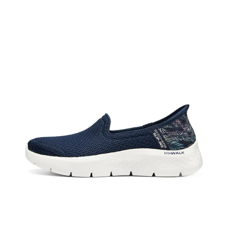 Skechers Go Walk Fle Cushioned Anti Slip Wear Resistant Breathable Lightweight Low Top Casual Shoes Women's Blue-0