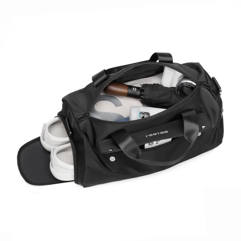 ReeYee Fabric Gym Bag Mini Unisex Black-4