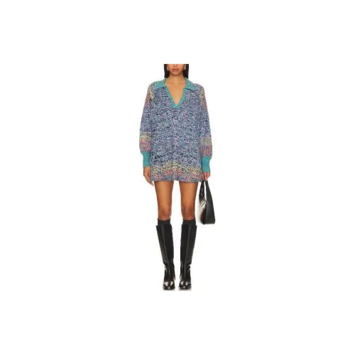 FREE PEOPLE Long-Sleeved Dresses Women's Multicolor