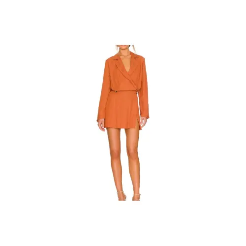 FREE PEOPLE Long-Sleeved Dresses Women's Orange