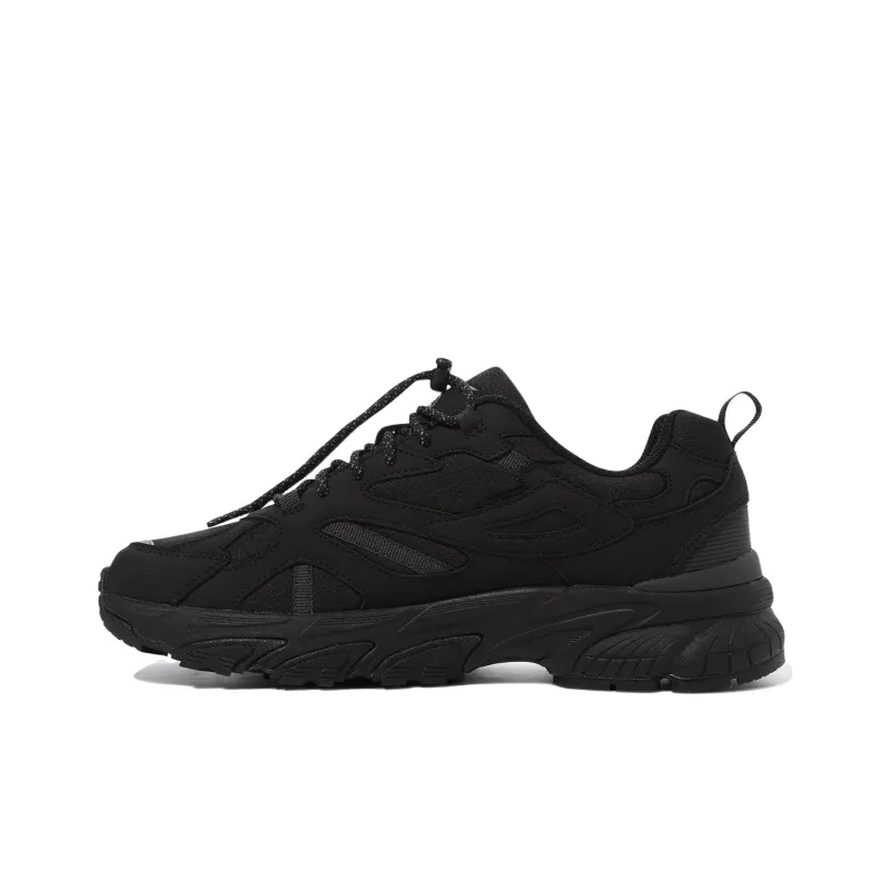 FILA Cushioning Breathable Low Top Running Shoes Unisex Black-0