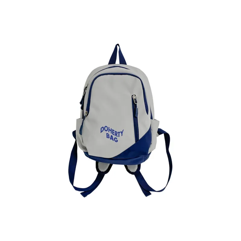 Cwatcun Canvas Backpack Regular Unisex Black/Pink/Red/White/Gray/Blue/Gray/White-21