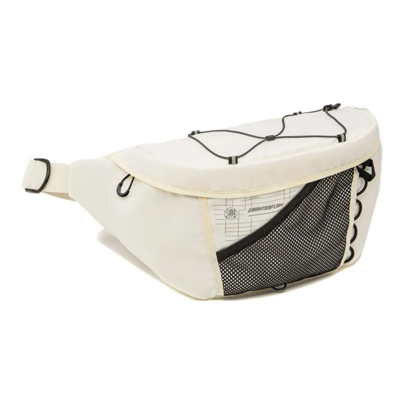 LiNing CF Polyamide One Shoulder Crossbody Fanny Pack Regular Unisex Ivory-1