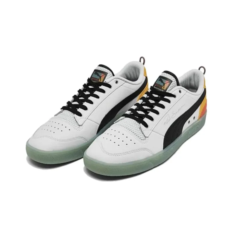 PUMA Ralph Sampson Lo Casual Cushioning Wear Resistant Low Top Skateboard Shoes Men's White Black-1