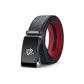 Gunmetal Buckle Black Outer Red Inner Strap
