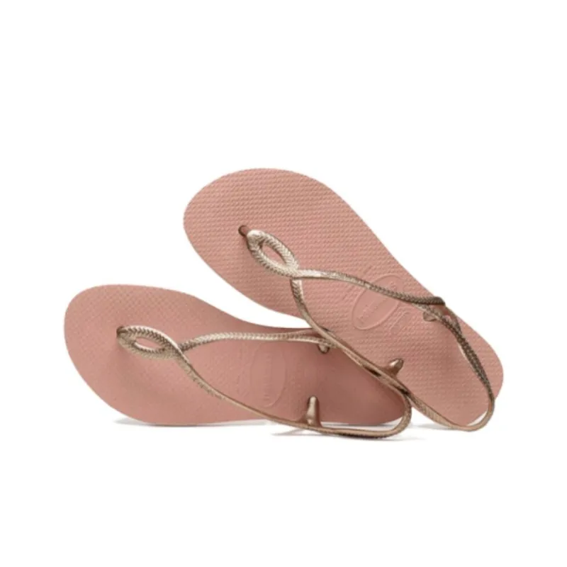 Havaianas Luna Strap Sandals Low Heel Women's Pink-4